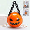 Halloween Cartoon Pumpkin Ball Handbags With Chain Personality Creative Funny Shoulder Bags For Kids Women